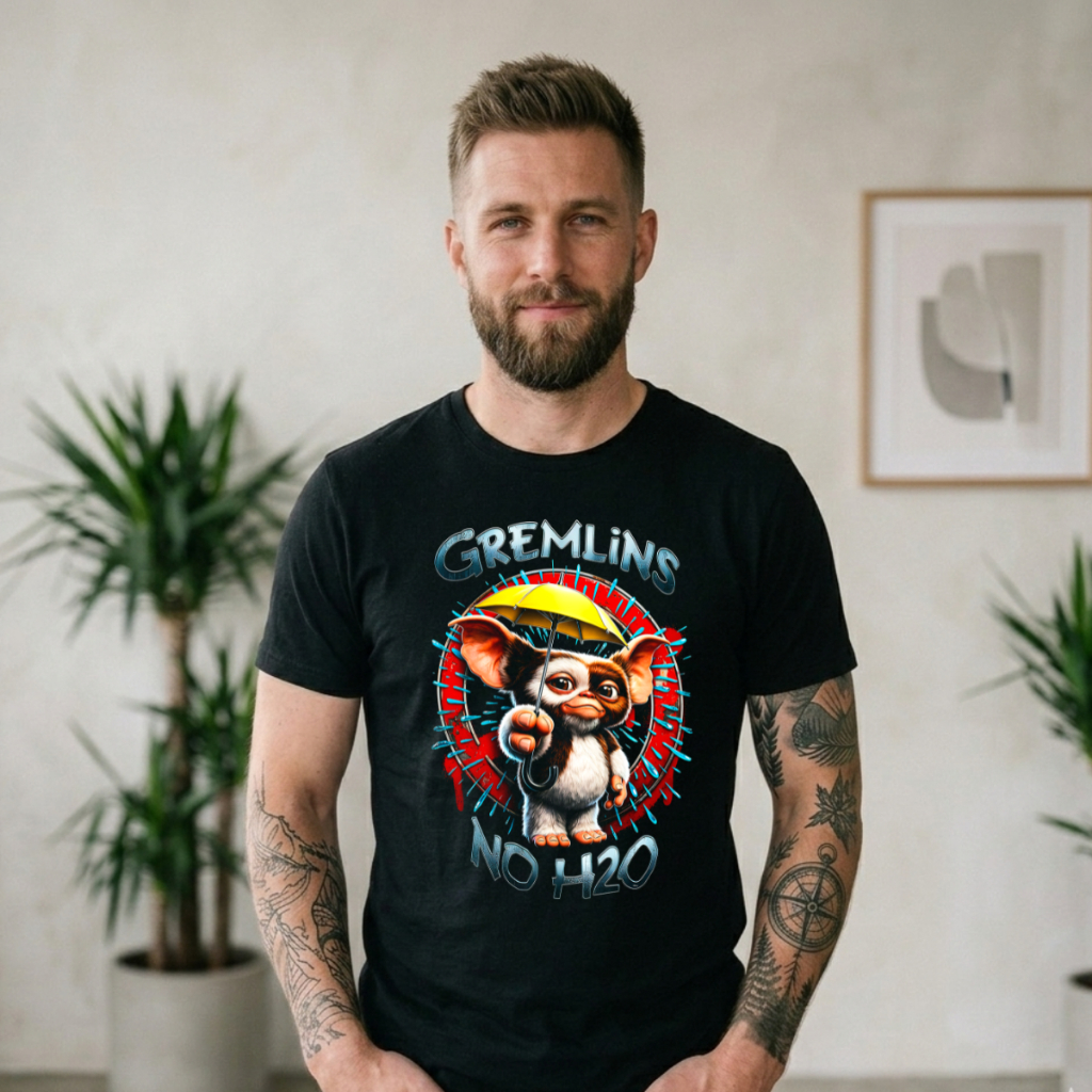 Camiseta Gremlins No H2O Terror Retrô Geek Algodão Unissex