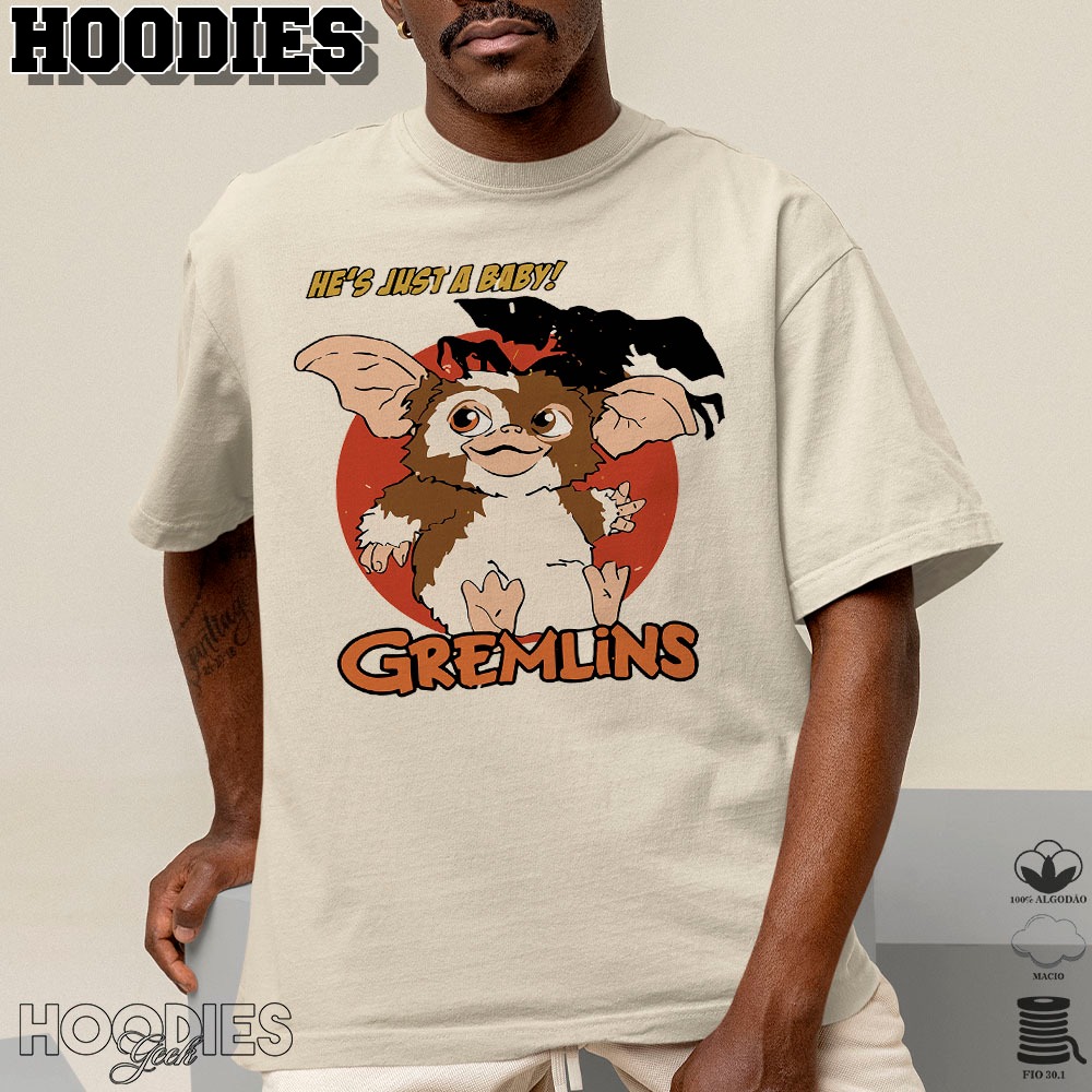 Camisa Camiseta basica retro gremlins terror tshirt em algodao unissex
