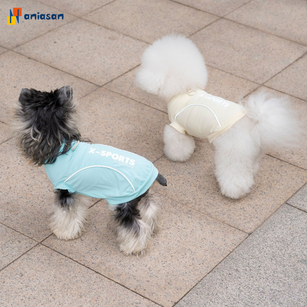 Dog Jacket with Traction D-ring Reflective Vest for Night Walks Breathable Summer T-shirt for Small Medium Dogs and Cats
