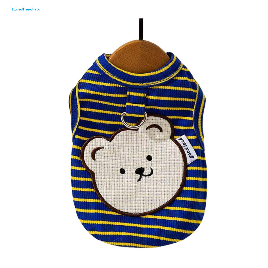Summer Cooling Dog Shirt with D-ring Breathable Sleeveless Pet Vest for Small Medium Dogs and Cats – Cute Lightweight