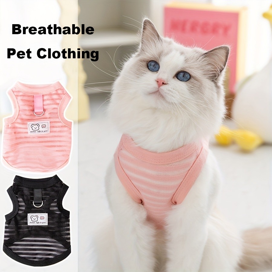 Lightweight And Breathable Striped Tank Top for Pets, Suitable for Dogs And Cats, Perfect for Spring And Summer NPYW***-