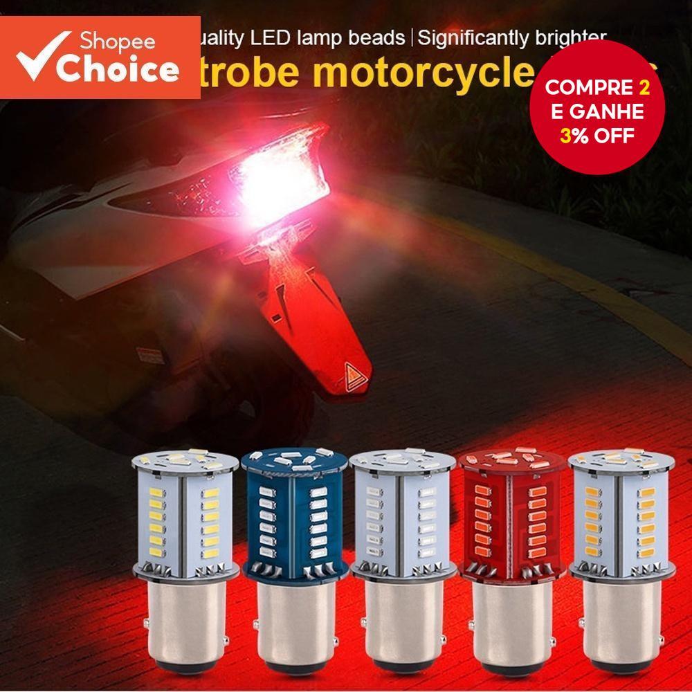 1 Unidade 1157 LED Luz Traseira Estroboscópica Pisca Parar Lâmpada De Freio BAY15D 12V Piscando Motor 30SMD