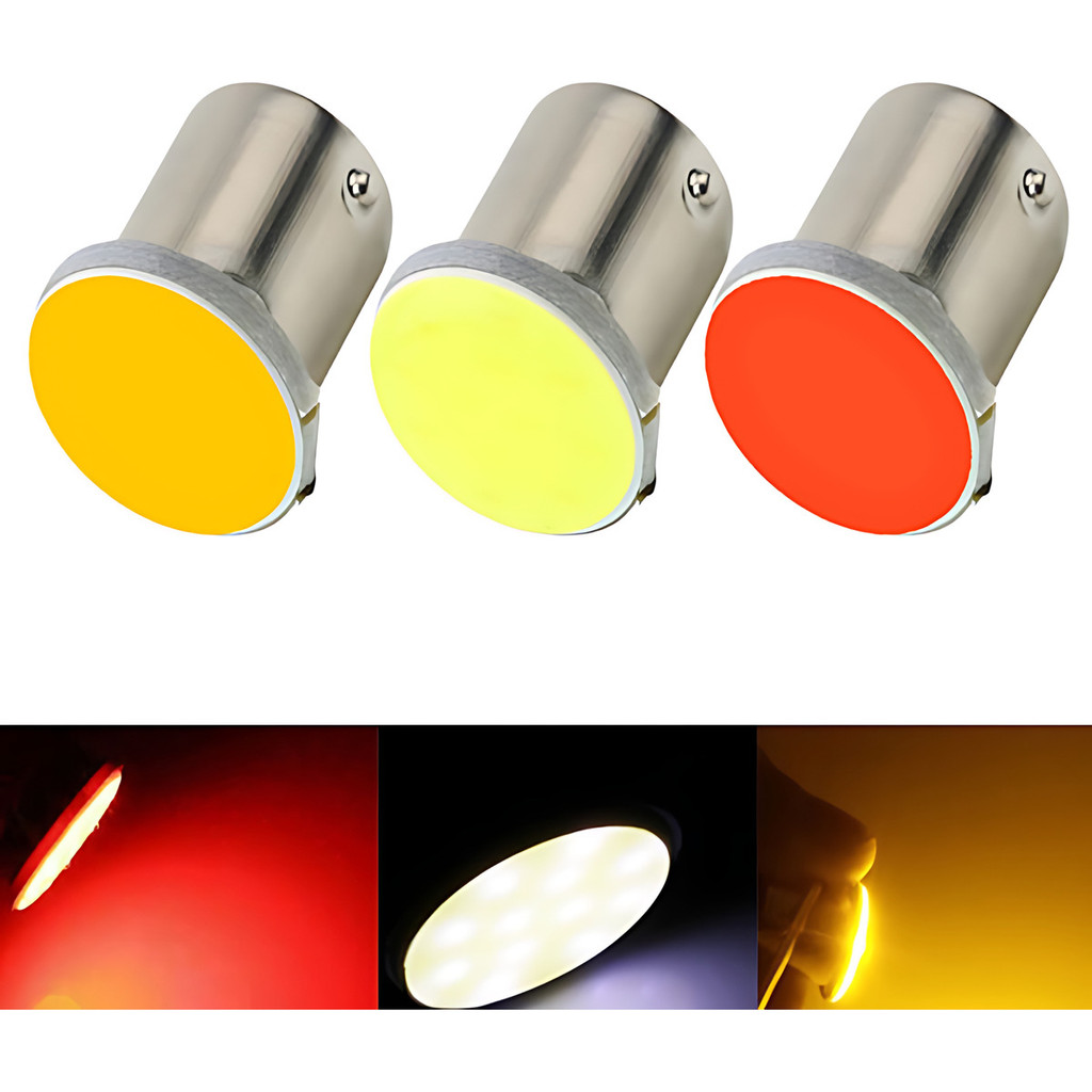 10x Lâmpada 2 Polos Cob Leds P21w Led Lanterna 1157
