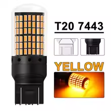 TCYATO 1PC Super Brilhante Canbus 144 LED Lâmpada Para Carro-1156 P21W T20 7440 7443 1157 Sinal Reverso De Freio