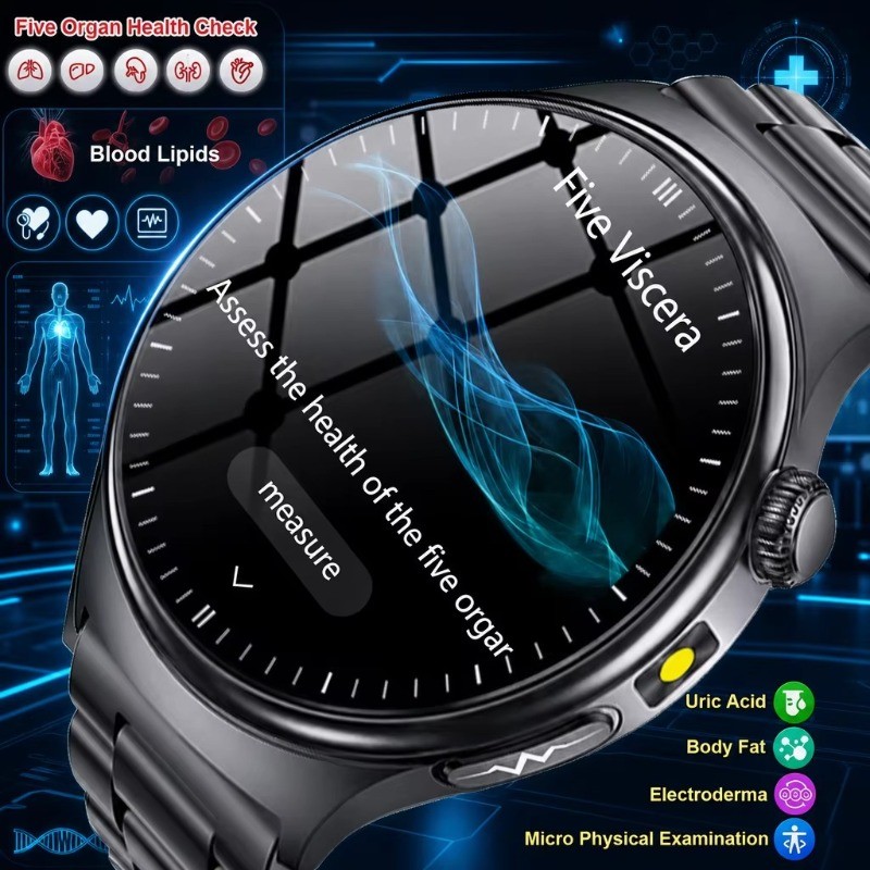 2026New top AI-Diagnosis Cuidados Smartwatch Relógio Inteligente ECG + PPG Ácido Úrico Preciso Pressão Arterial Gordura