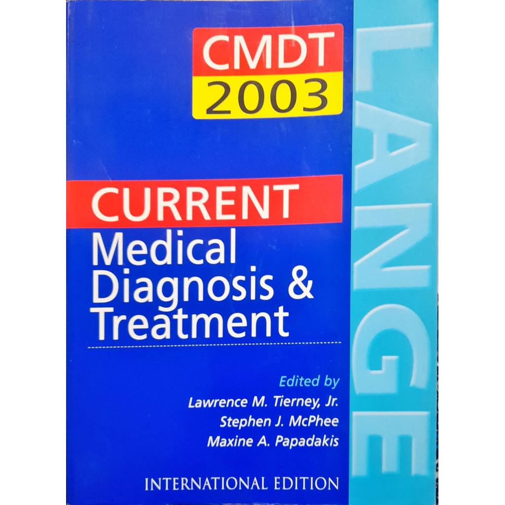 Current Medical Diagnosis And Treatment 2003 42ª Ed. de Lawrence M. Jr. Tierney 7740676