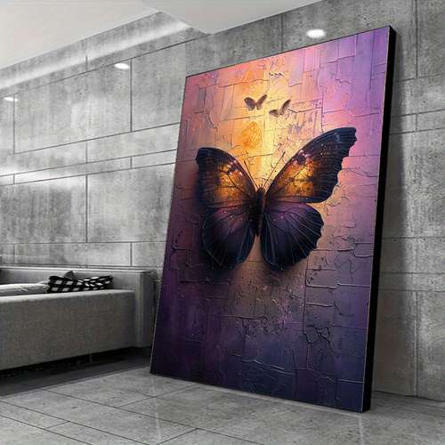 quadro placa decorativo  Borboleta para sala quarto cozinha hall  tamanho grande/sem moldura