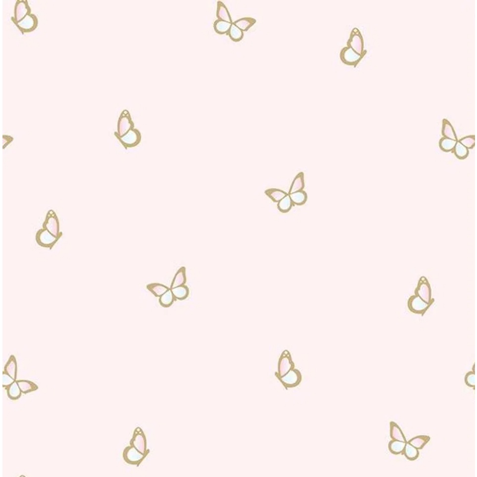 Papel de Parede Infantil Borboletas Rosa Vários Tamanhos BEB53