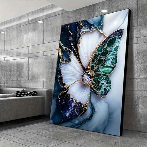 quadro placa decorativo  Arte moderna borboleta para sala quarto cozinha hall  tamanho grande/sem moldura