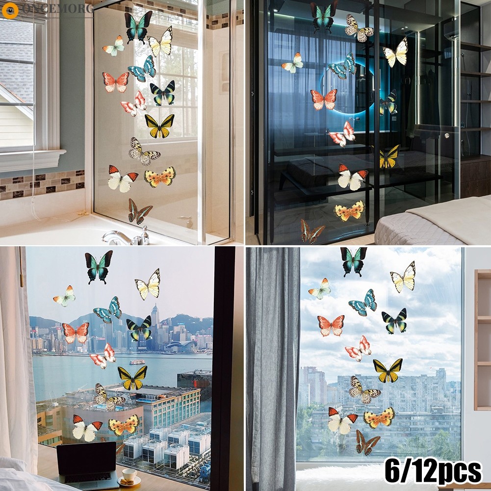 Adesivos De Borboleta De Tamanho Grande , Vidro Anticolisão , Portas , Decoração De ❀