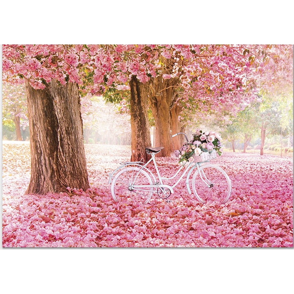 Mouse pad Gamer Panorama Ilustrativo Flor de Cerejeira Rosa (58cm x 30cm)