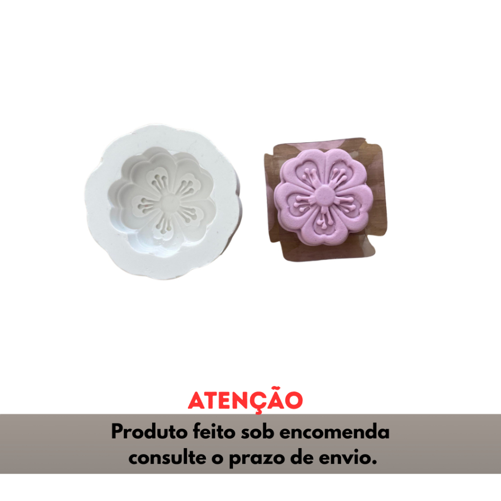 Molde para Apliques Flor de Cerejeira (Sakura) - Silicone para Pasta Americana ou Biscuit