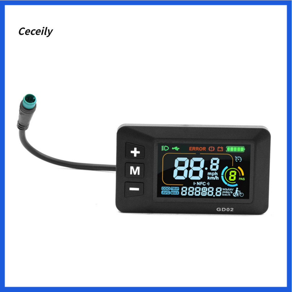 Bike Lcd Display Screen Replacement Ebike for Yozma 10 Electric Waterproof 5-pin Control Panel Meter with 22.2mm Handleb