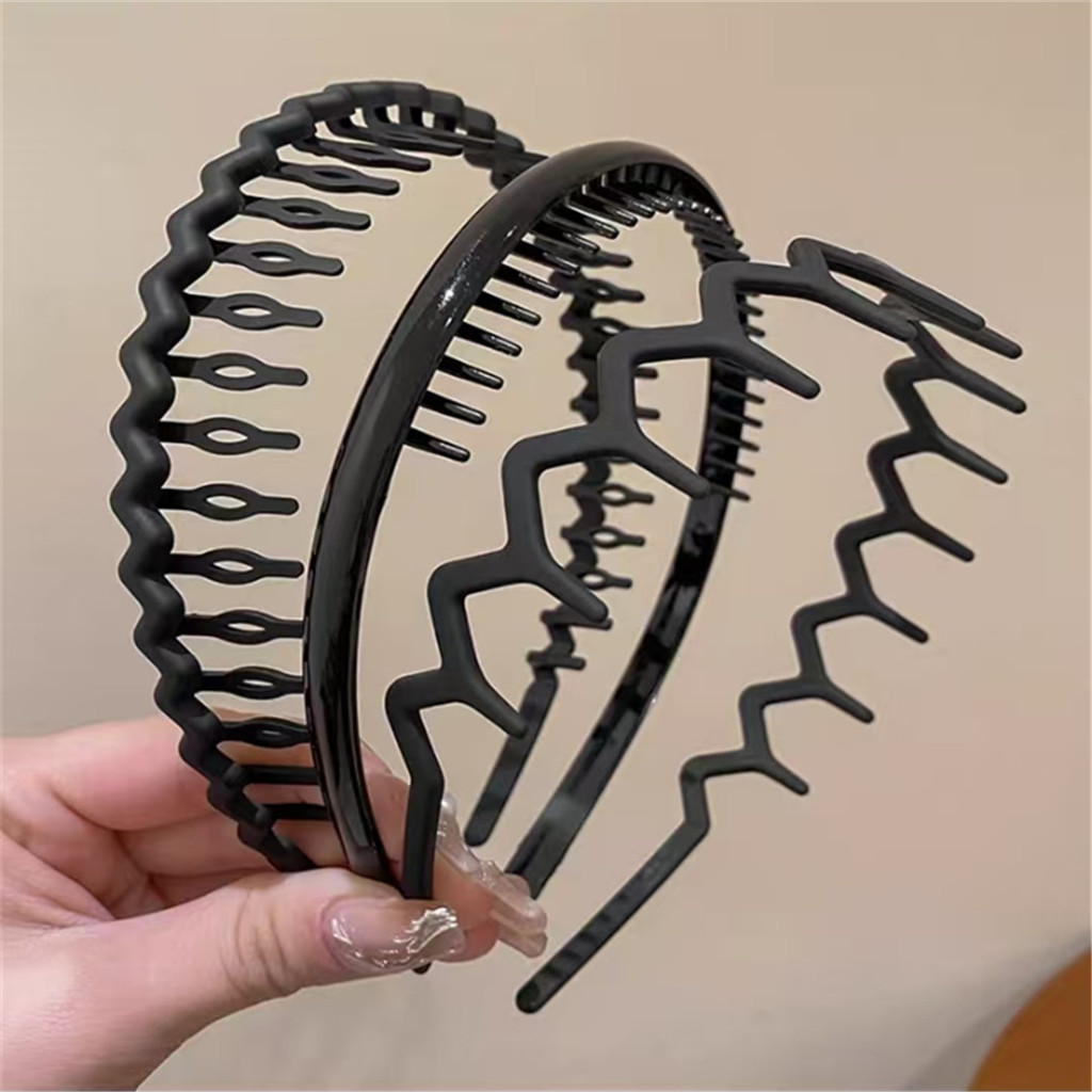 Faixa de Cabelo Antiderrapante com Dentes Pretos para Homens e mulheres