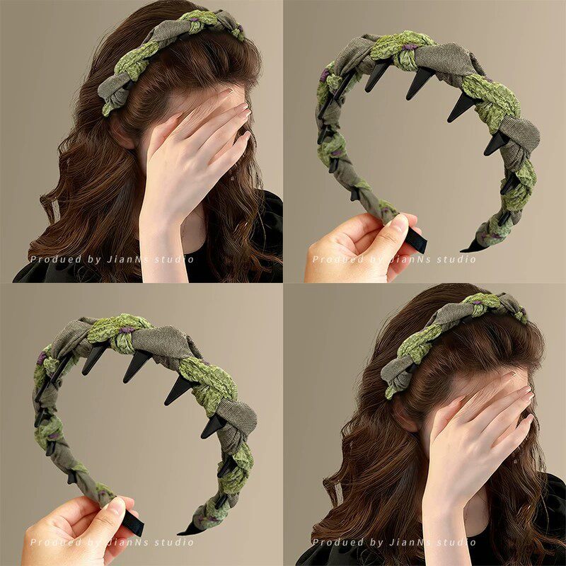 Tiara De Dentes Antiderrapante De Alto Cranio Feminino Especial Para Lavar O Rosto Faixa De Cabelo De Verão