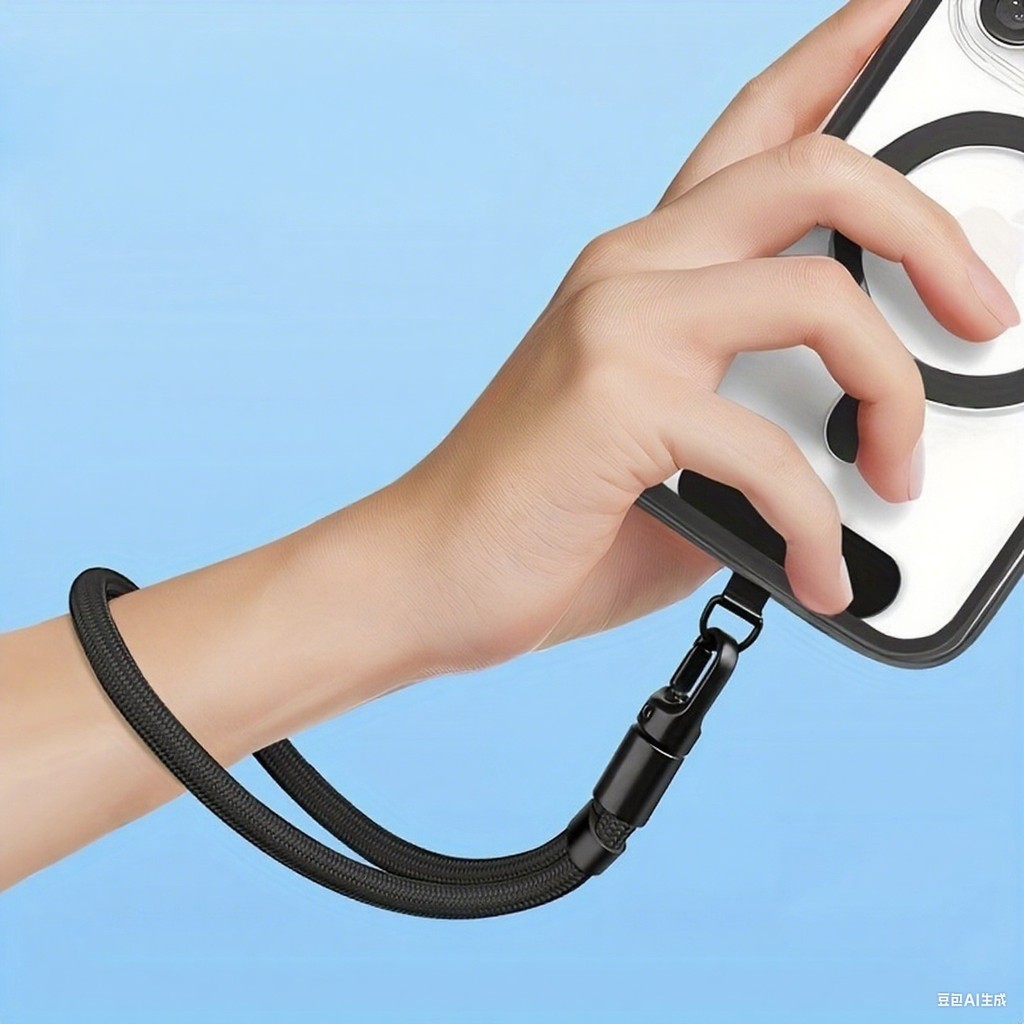 Correia De Pulso Ajustável Curta Com Cordão De Telefone Antirroubo Premium Design De Clipe Forte E Seguro