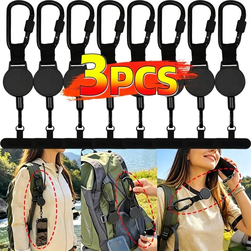 Chaveiros Com Fivela Fácil De Puxar-Cordão Retrátil Antirroubo Para Telefone-Alça Anti-Perda Ao Ar Livre-Caminhadas , Ci