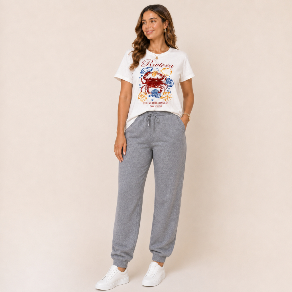 Calça de Moletom Jogger Peluciada Feminina Malha Quentinha Inverno
