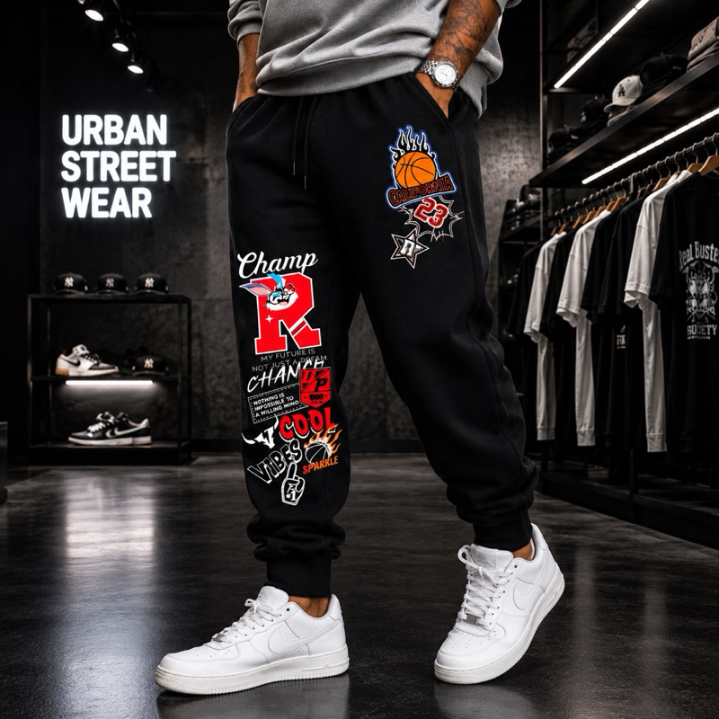 calça de moletom masculina Minialista flanelada com cordão de ajuste 100% algodão caimento perfeito Envio 24H