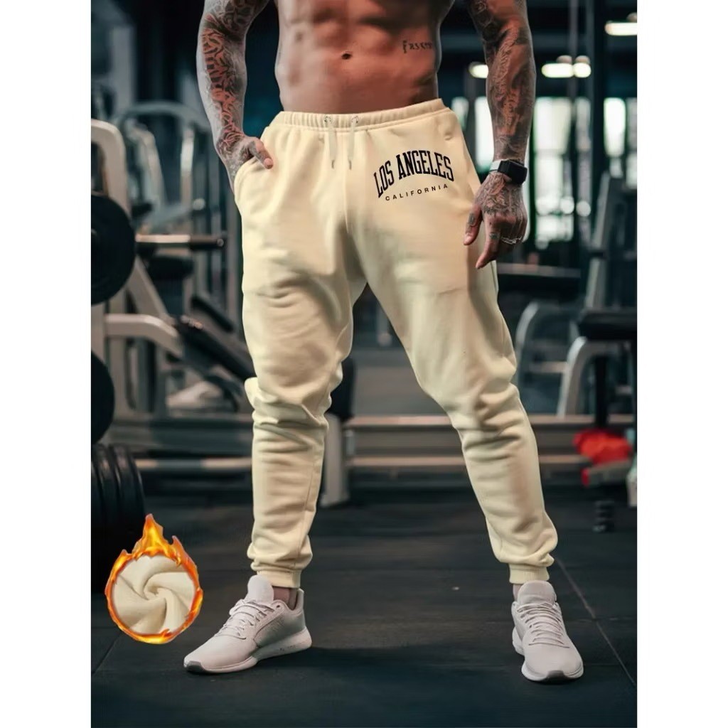 Calça De Moletom masculina ideal para treino corrida academia Inverno Estampada  Los Angeles Streetwear  Envio Rápido