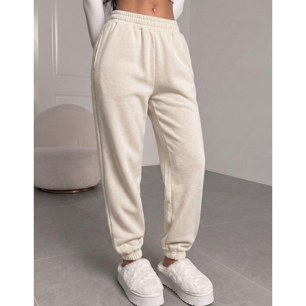 Calça Moletom Jogger Feminina Inverno Estilosa Cintura Alta Para Diversos Momentos Dia Dos Namorados 2025