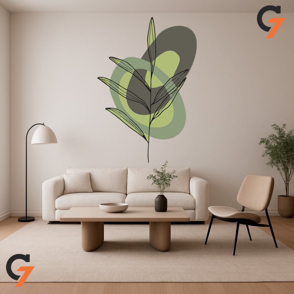 Adesivo de Parede Para Quarto Decoração Moderna Flores Plantas Delicadas Elegante Adesivo Lavável