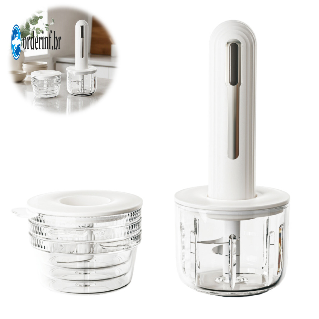 Kitchen Food Prep Device Portable Processor Cordless Mini Electric Meat Grinder – Rechargeable Handheld Detachable for