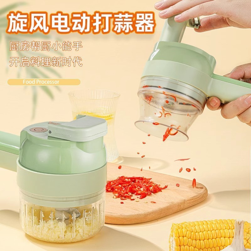 Gatling cortador de legumes multifuncional doméstico ferramenta útil moagem alho tempestade elétrica Handheld máquina co