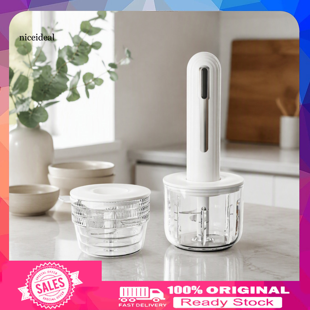 Wireless Meat Chopper Portable Food Processor Cordless Mini Electric Grinder – Rechargeable Handheld Detachable for Ga