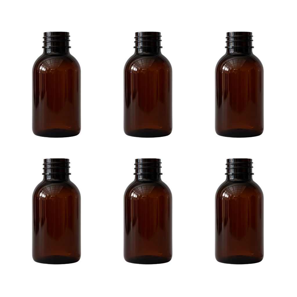 10 ou 25 Frasco Pet 60ml Âmbar Sem Tampa