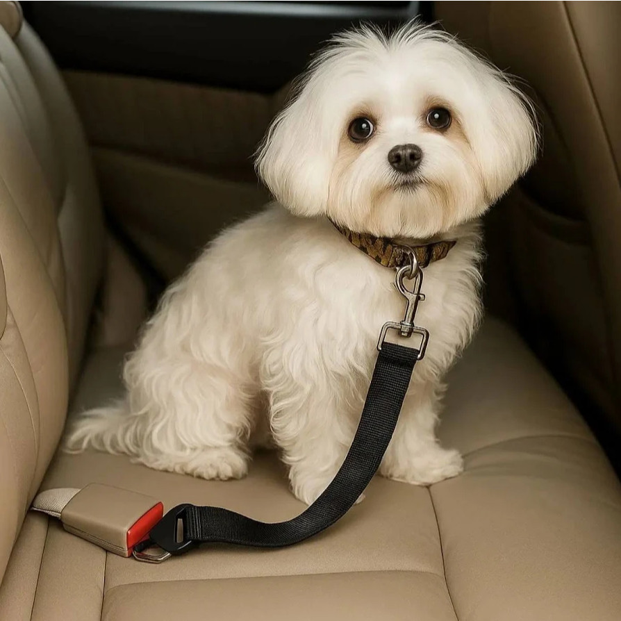 Kit 2 Cinto De Segurança Pet Para Carro Ajustável Universal Veicular Cães E Gatos