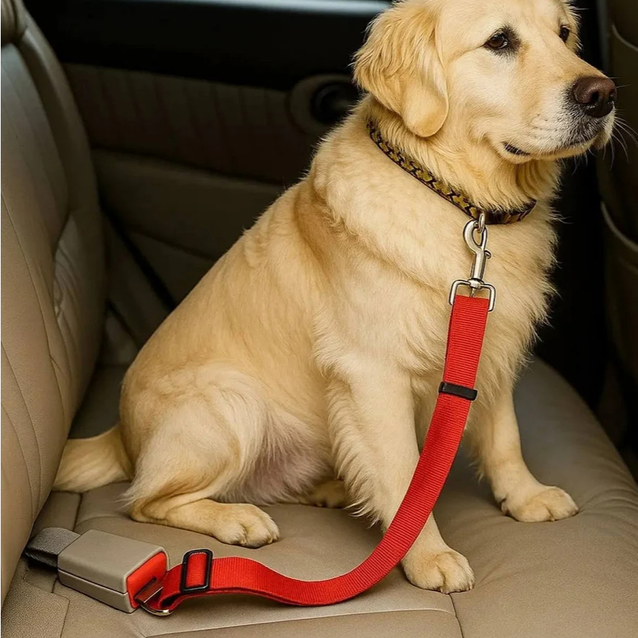 Kit 2 Cinto De Segurança Pet Para Carro Ajustável Universal Veicular Cães E Gatos