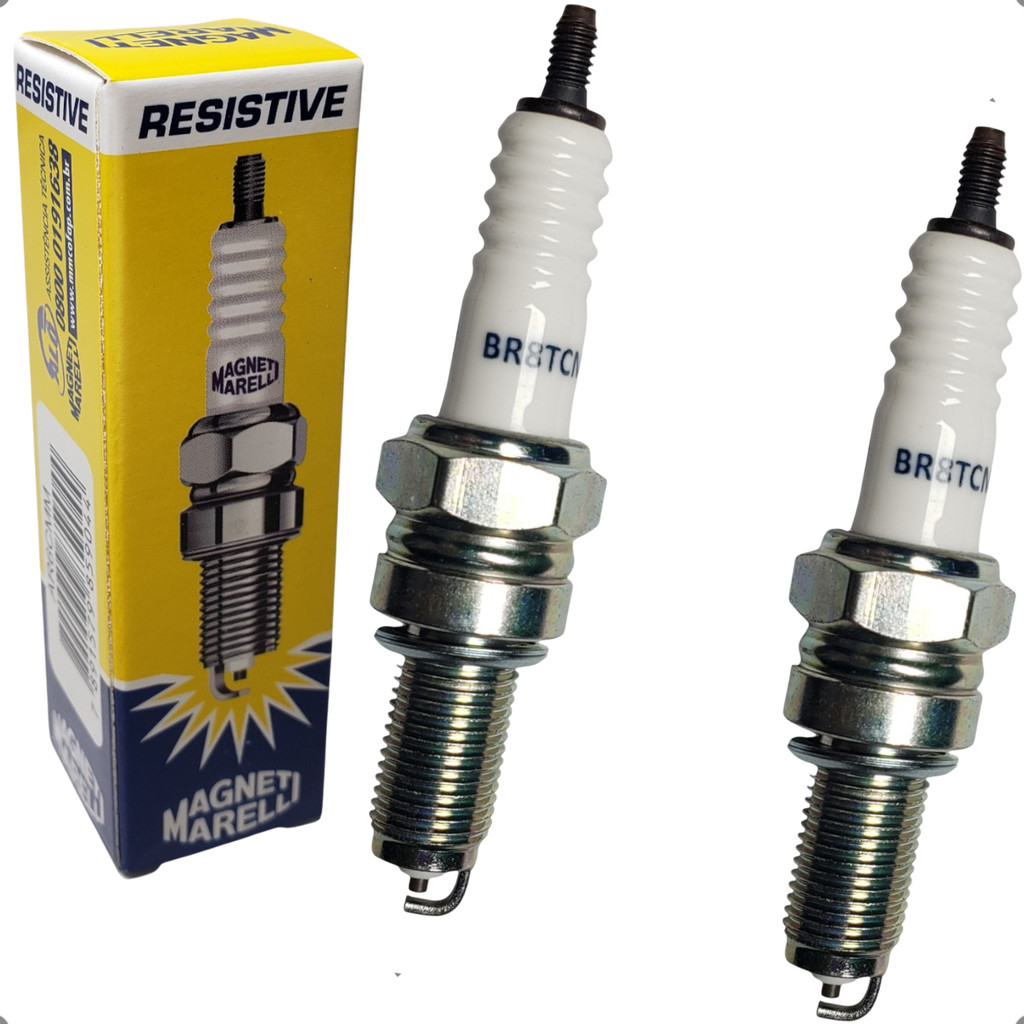 Par Vela Ignição Magneti Marelli Br8tcmm-9 Honda Cb 500 F X Cbr 500 R Transalp 700 Kit 2 Unidades