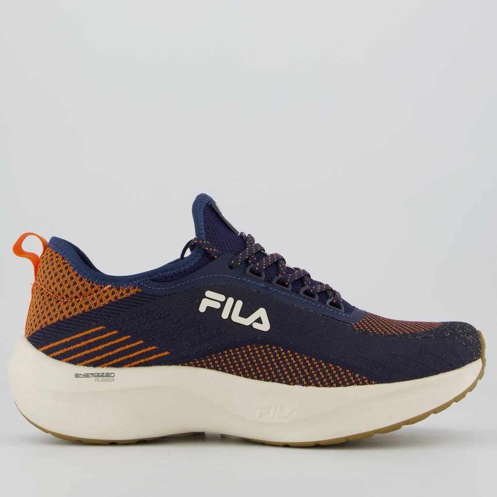 Tênis Fila Go Trainer 2 Azul Marinho e Laranja