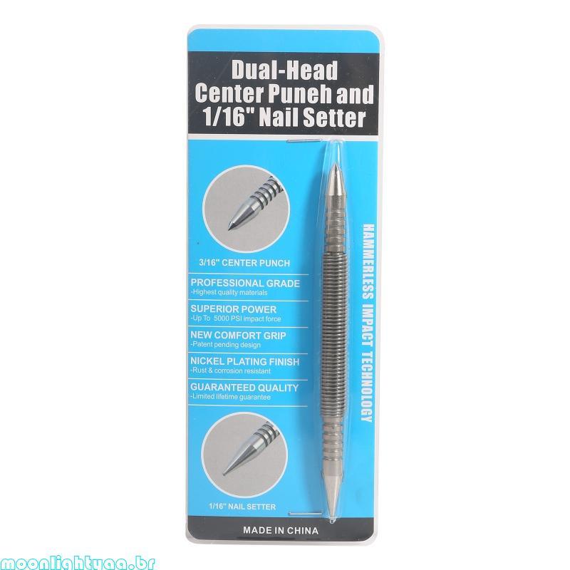 moonlightyaa1 Para Head Nail Punch Tool Hammerless 1 16 Polegada Spring Set Industria