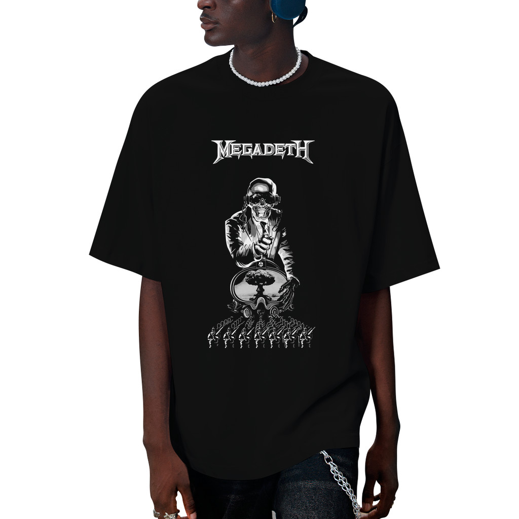 Camiseta Algodão Unissex Megadeth Control Skull