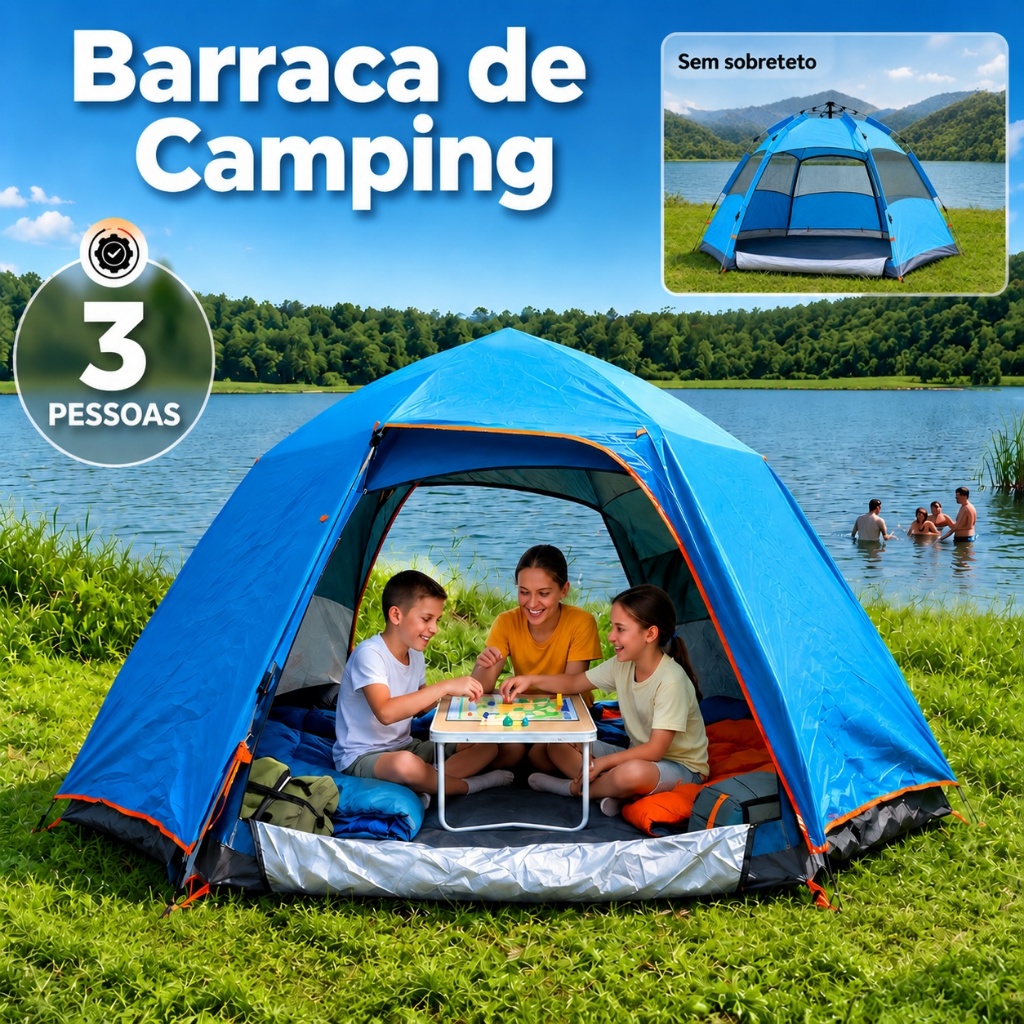 Large Automatic Camping Tent For 5-8 Places Ventilation 270*270*150cm Portable Waterproof Two tent for people with large