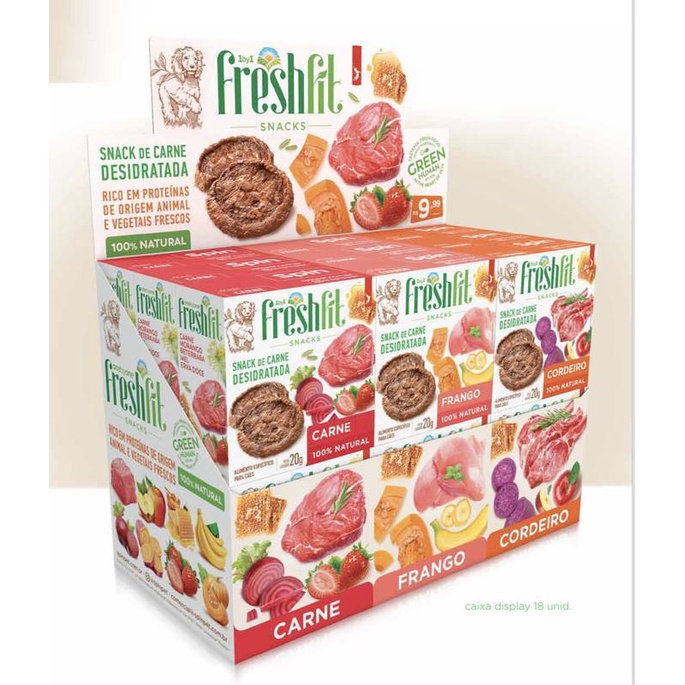 KIT 12 UN PETISCO SAUDÁVEL PROTEICO SPIN - DISPLAY FRESH FIT - 20g