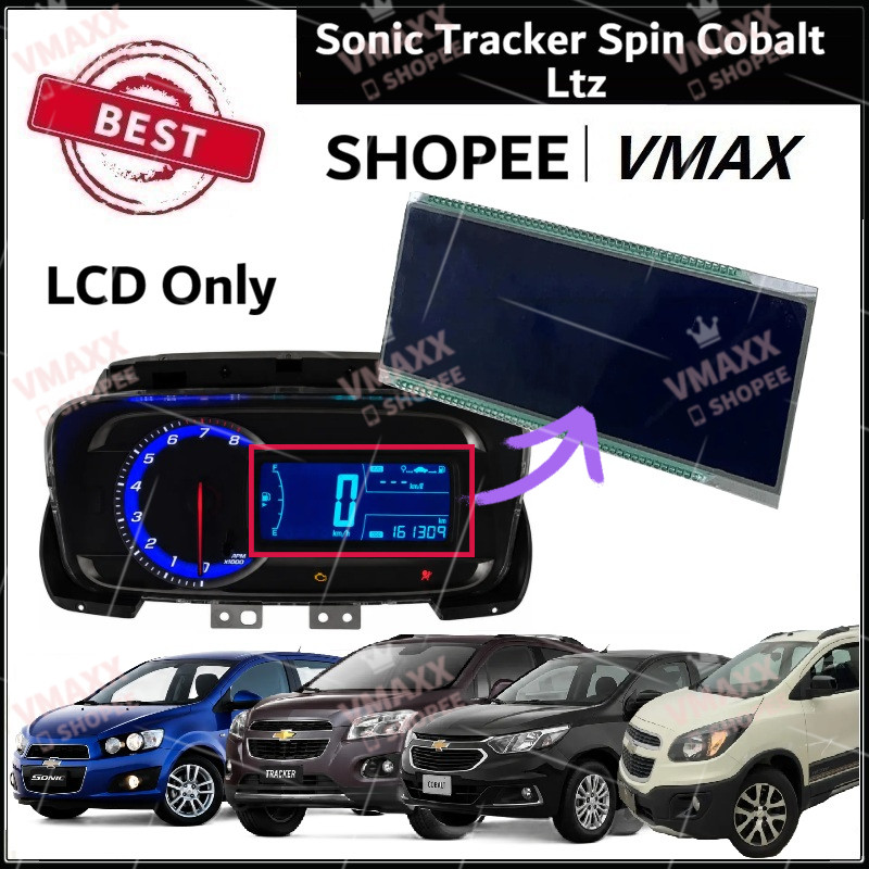 Display Lcd Painel Instrum Gm Sonic Tracker Spin Cobalto Ltz
