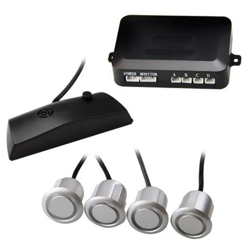 Sensor Estacionamento Ré Spin 4 Pontos Prata Display Led