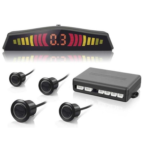 Sensor Estacionamento Ré Spin 4 Pontos Preto Display Led