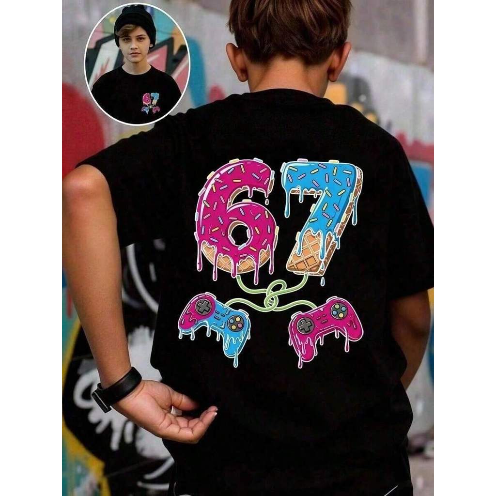 Camiseta Six Seven Infantil E Adulta Look Moderdo Em Algodão ENVIO IMEDIATO
