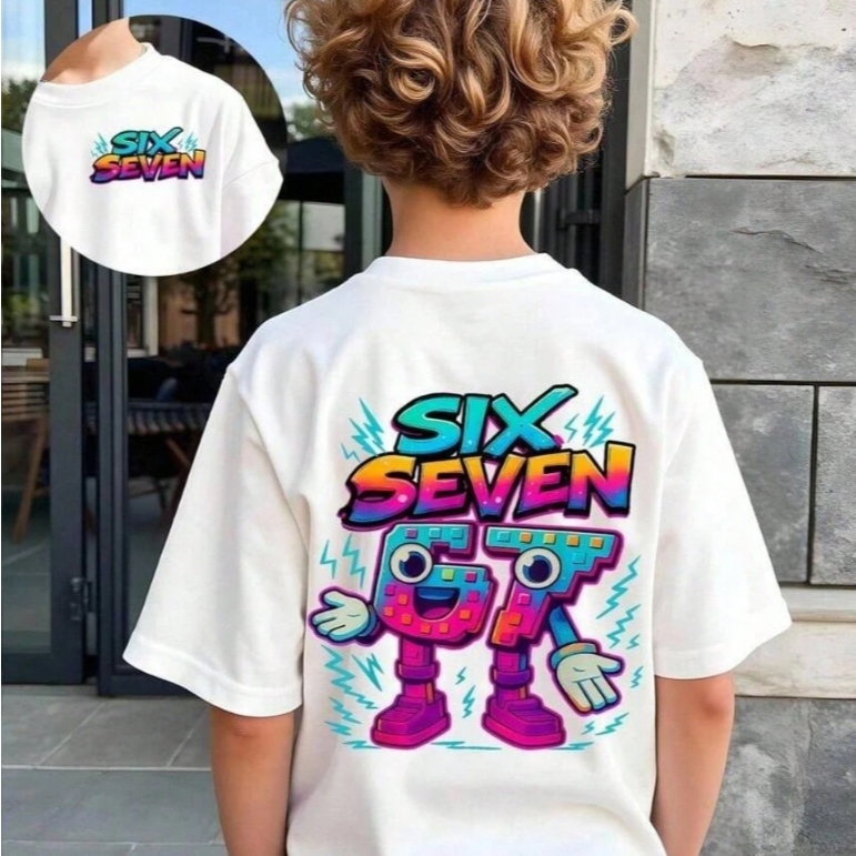 Camiseta Six Seven Infantil Juvenil Estampada de Alta Qualidade Tecido Premium ENVIO IMEDIATO