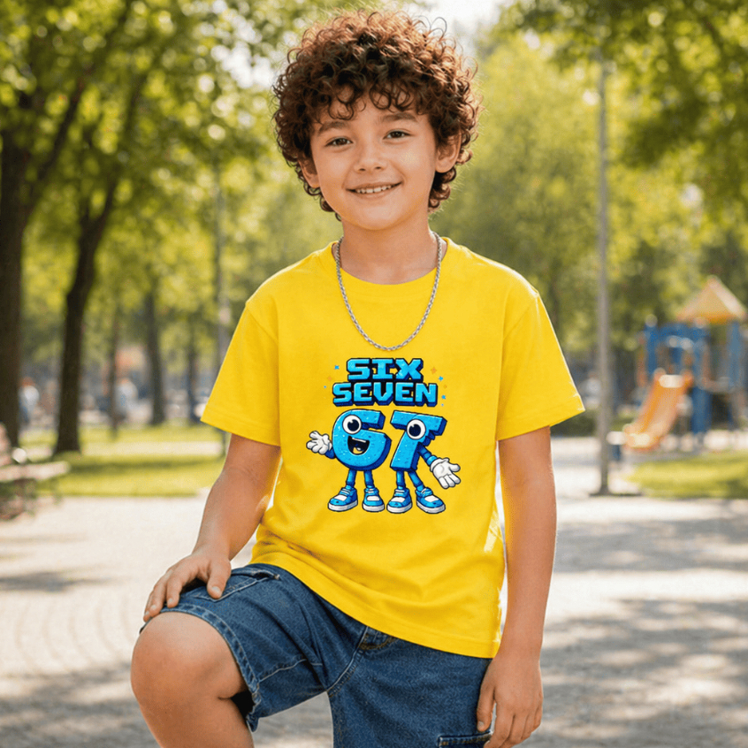 Camiseta Estilo Six Seven 67 – Camisa Divertida Masculina, Desenho Animado, Confortável e Estilosa