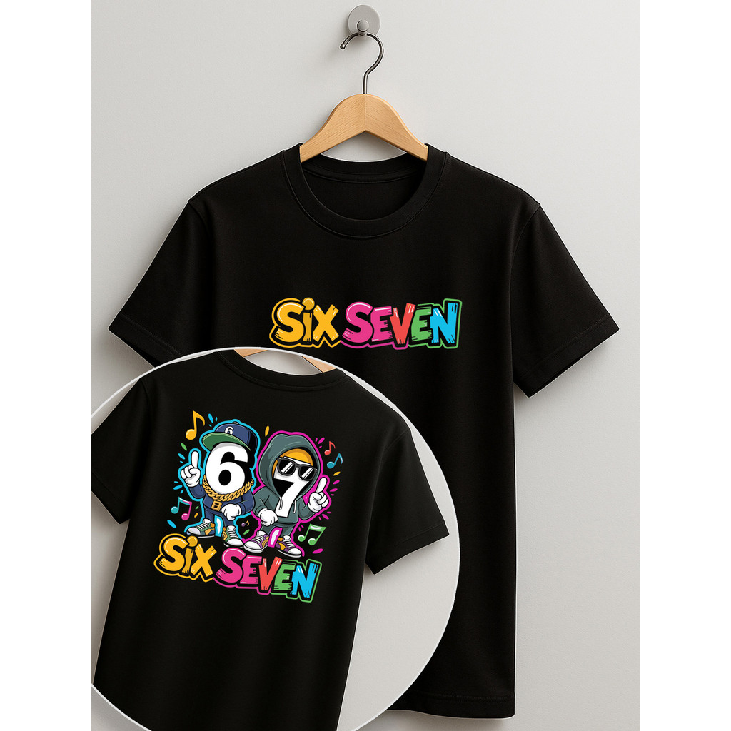Camiseta Infantil Six Seven 67 Roupa Infantil Moderna Estampada Algodão Confortável