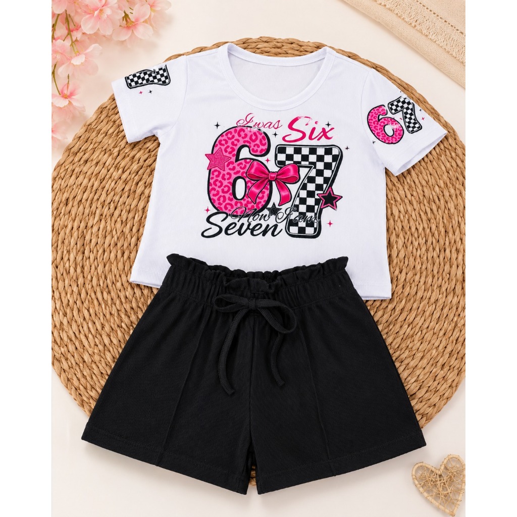 Conjunto Six Seven verao para menina infantil REF1574
