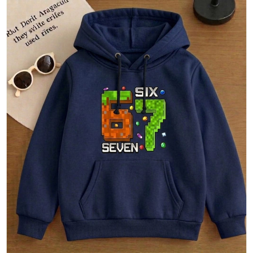 Moletom Infantil Inverno Six Seven moda criança, jogo divertido, flanelado com meme juvenil