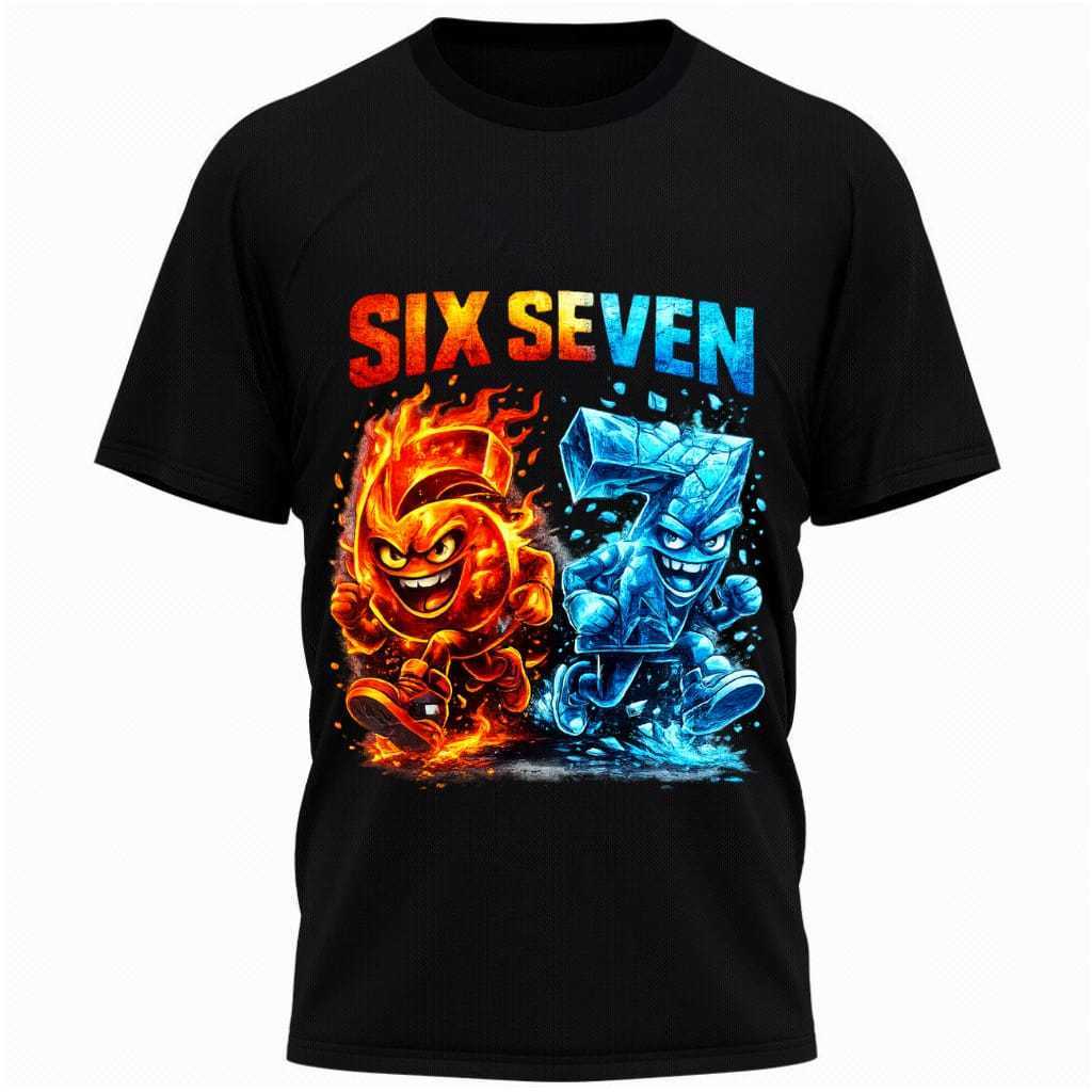 Camiseta 67 SIX SEVEN Inspirada – Estampa Colorida, Personagens , Algodão Confortável