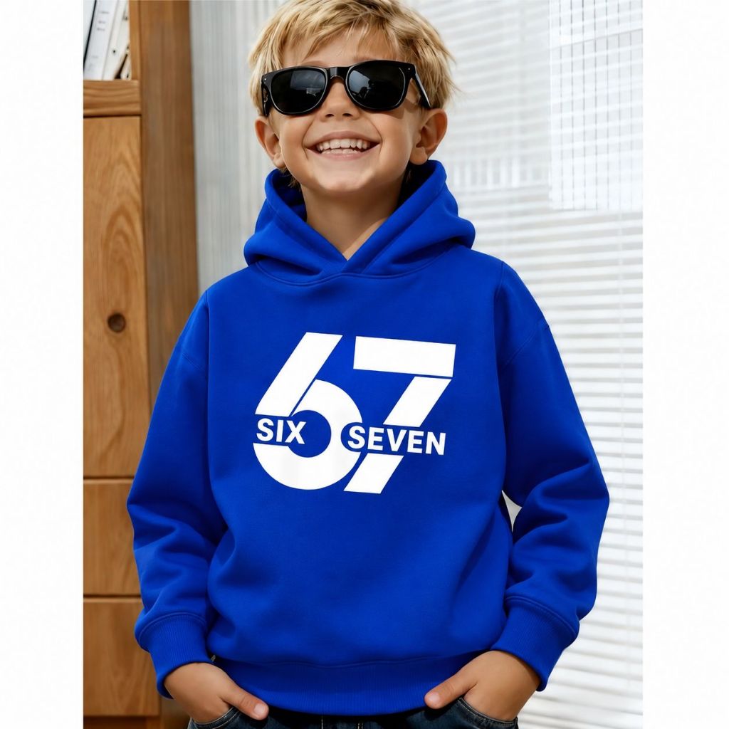 Moletom Canguru Com Touca Six Seven Premium Infantil Unissex Personalizado Presente