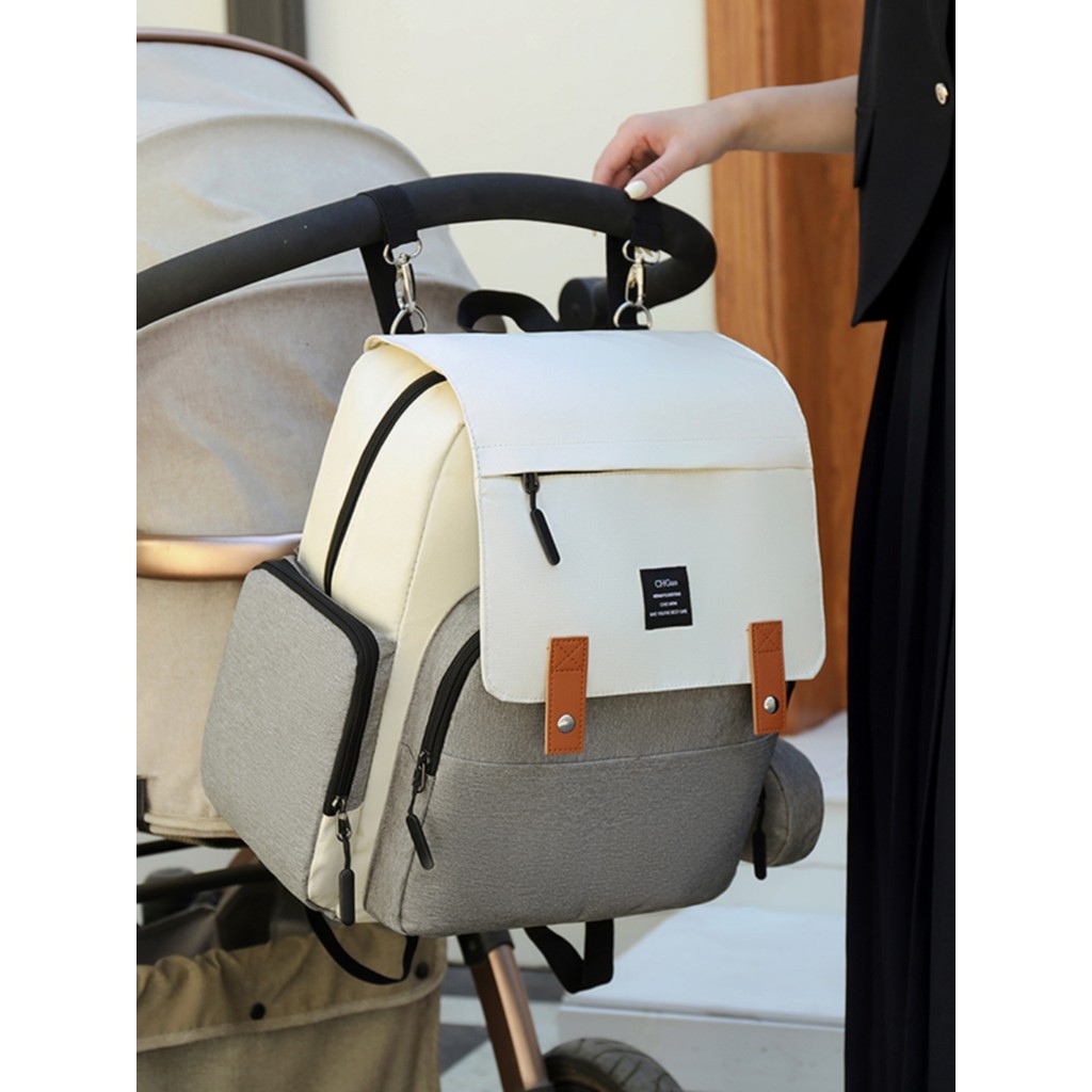 França MKPREF mochila de grande capacidade bolsa de mamãe com moda bebê pode Trailer multifuncional leve mochila mãe beb